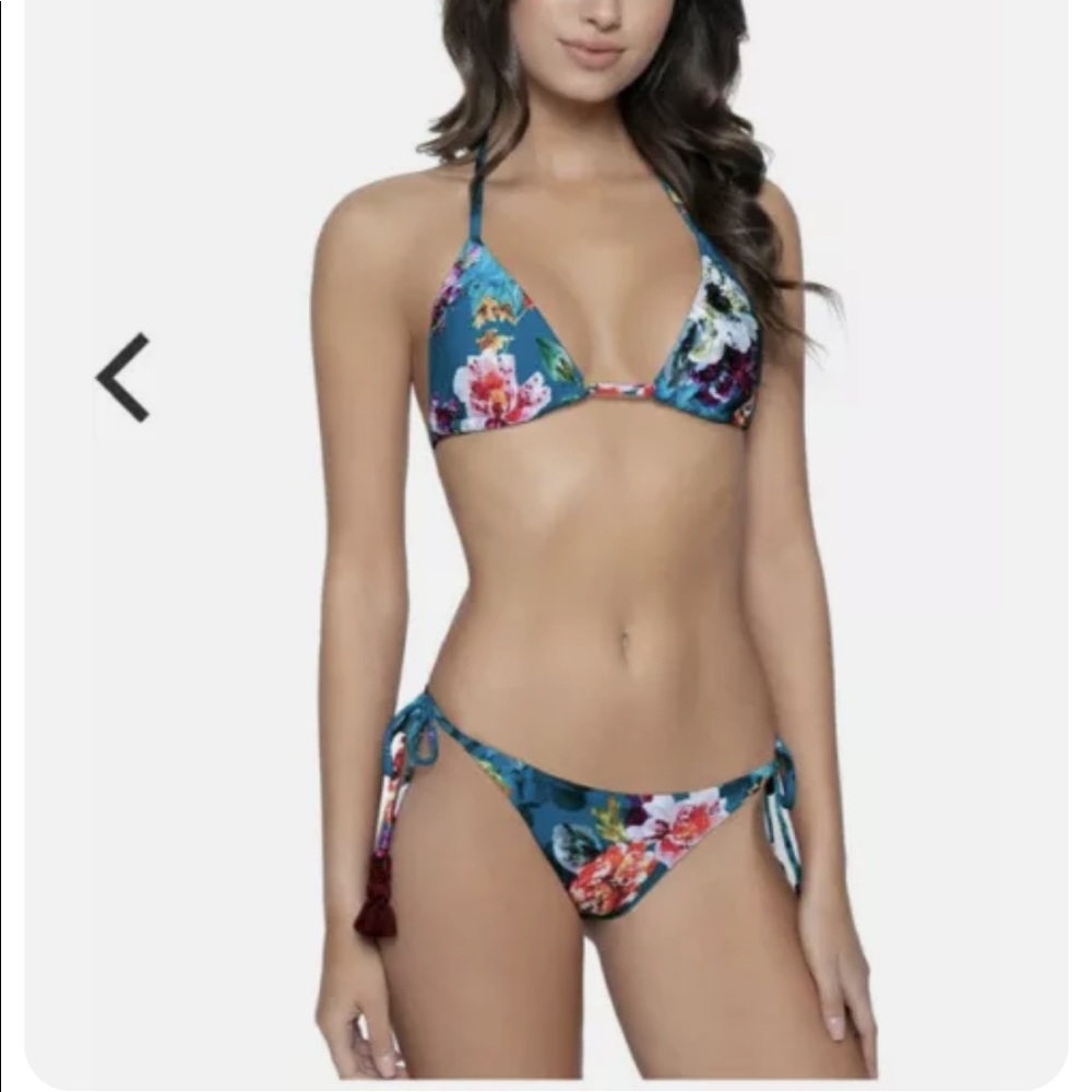 PQ Spiritual Bloom size Womens Size Small NWT 2 Piece Bikini Brazilian Cut $184